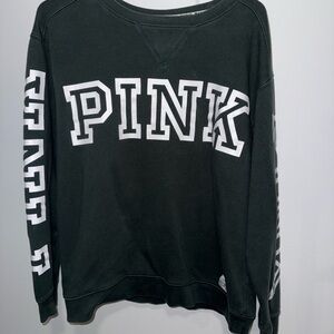 PINK Victoria's Secret dark green Crew Neck Sweater